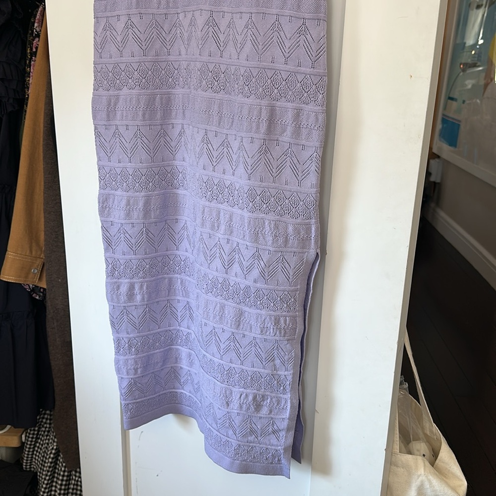 Milly Lace Flutter Sleeve Knit Midi Dress - Picture 4 of 7